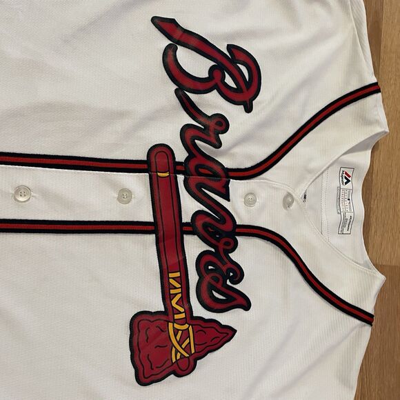 Majestic Cool Base Ozzie Albies #1 Atlanta Braves Men's Size 4XL Jersey MLB - Picture 8 of 12